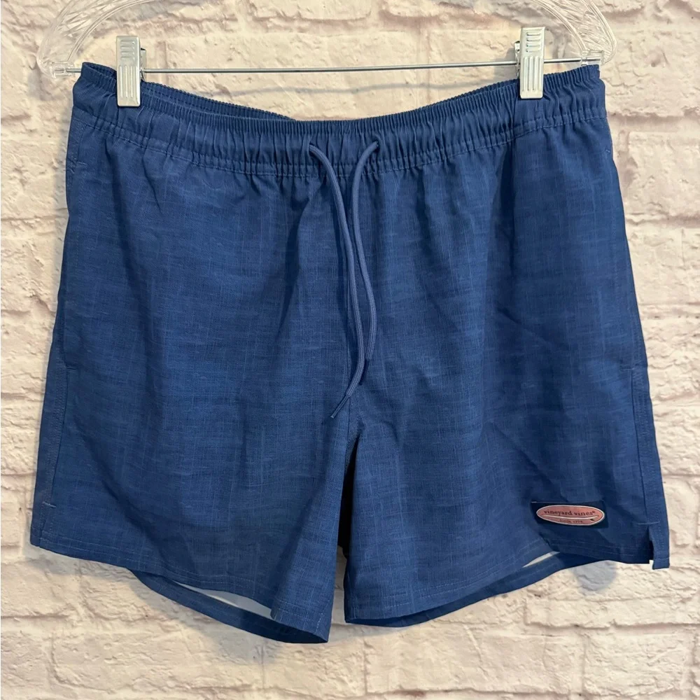 Vineyard Vines men’s small 5”linen texture chappy bathing suit trunks nwt - Picture 1 of 6